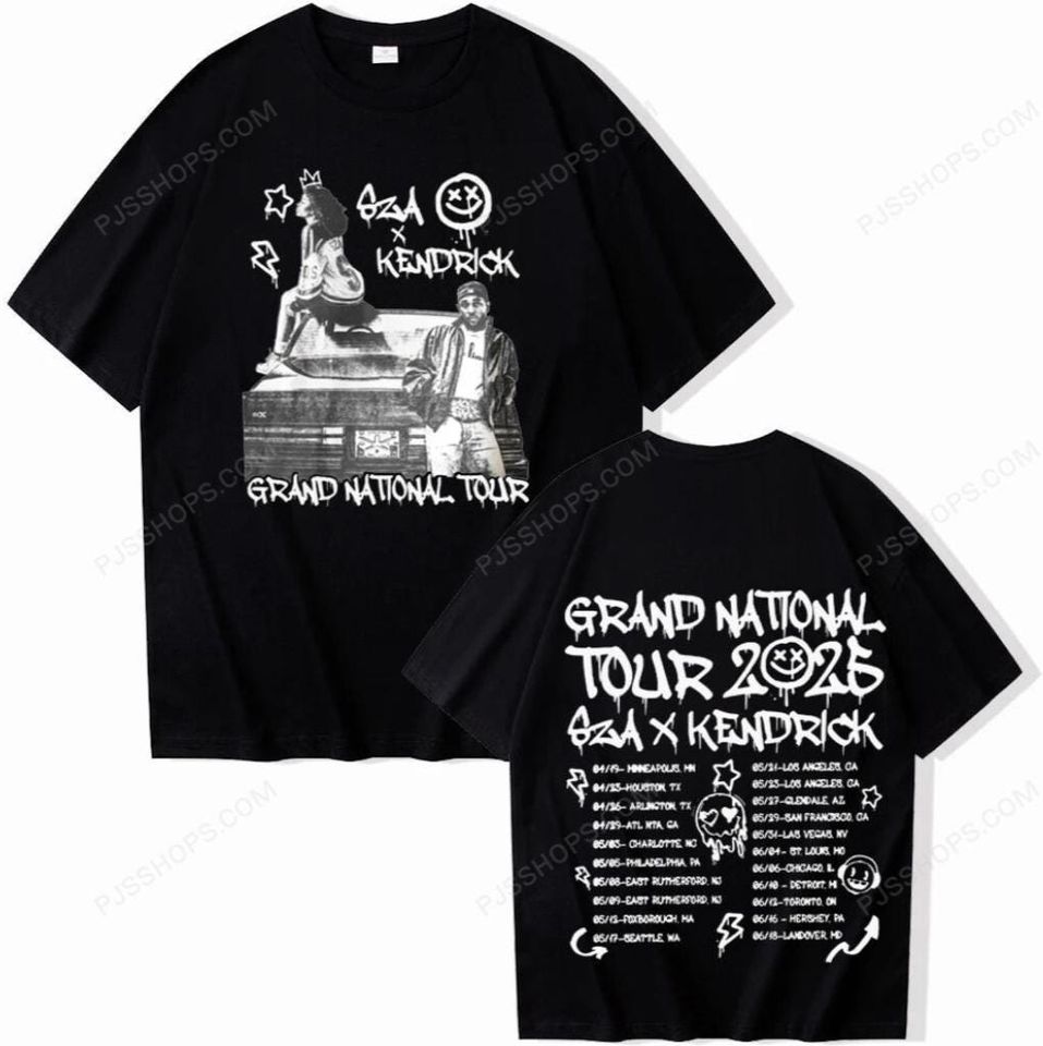 Kendrick Lamar & Sza 2025 Tour Double Sided T-Shirt