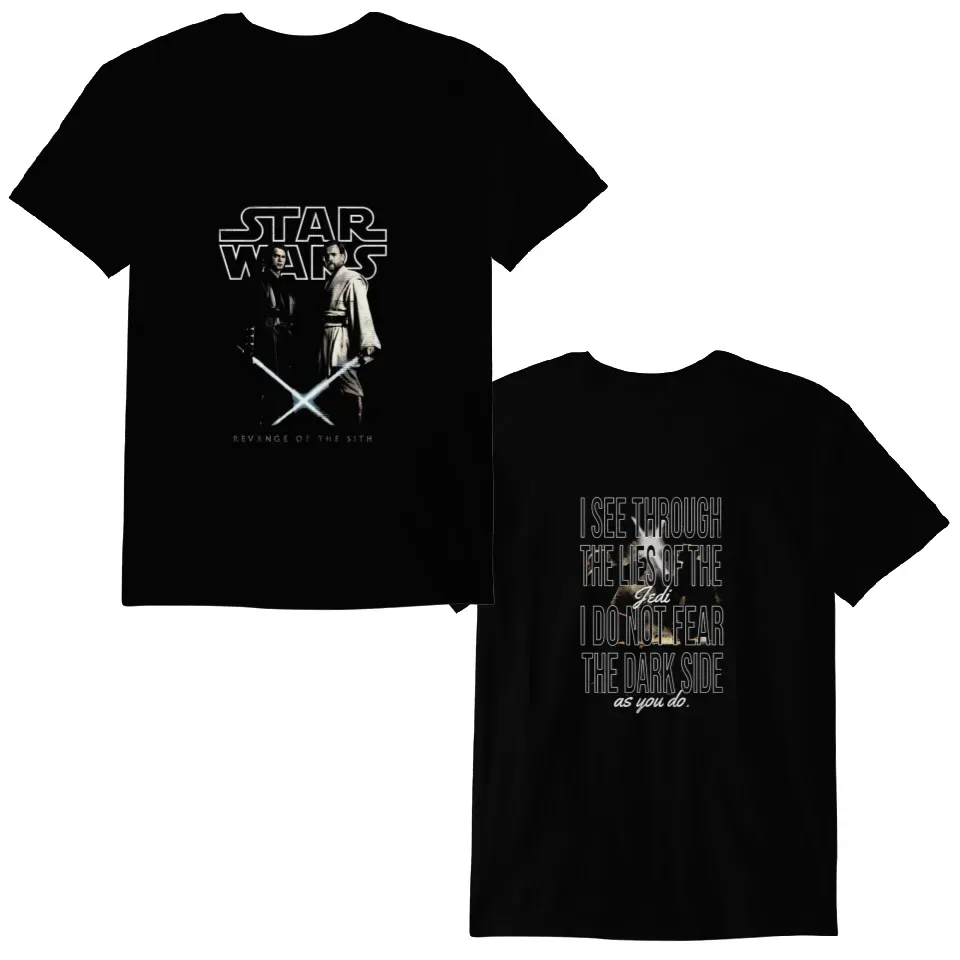 Anakin Obi Wan T Shirt Double Sided Print Anakin Skywalker Shirt Kenobi Shirt Retro Star Wars Movie Revenge Of The Sith 20Th Shirt