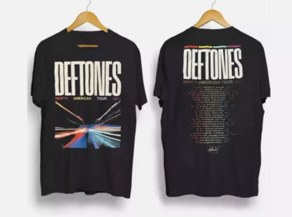 New - Deftone 2025 North American Tour Black T-Shirt Gifts Fan