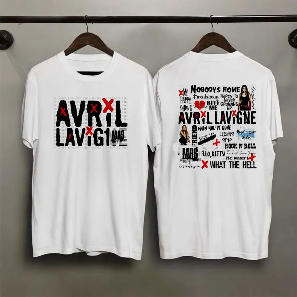 Avril Lavigne Greatest Hits Tour 2025 Double Sided T-Shirt For Fans