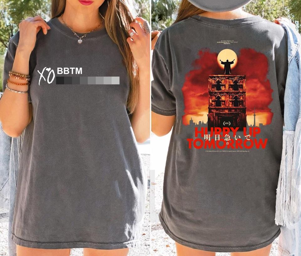 Weeknds Hurry Up Tomorrow Double-Sided T-Shirt, Xo Logo Vintage Shirt