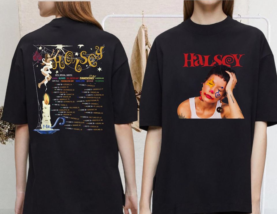 Halsey Graphic Shirt, 2025 Halsey For My Last Trick The Tour Shirt, Halsey 2025 Concert, Halsey Fan Gift, Halsey 90S Vintage, Halsey Merch