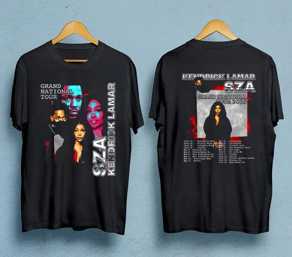 Kendrick Lamar Sza Grand National Tour 2025 Unisex Cotton T-Shirt