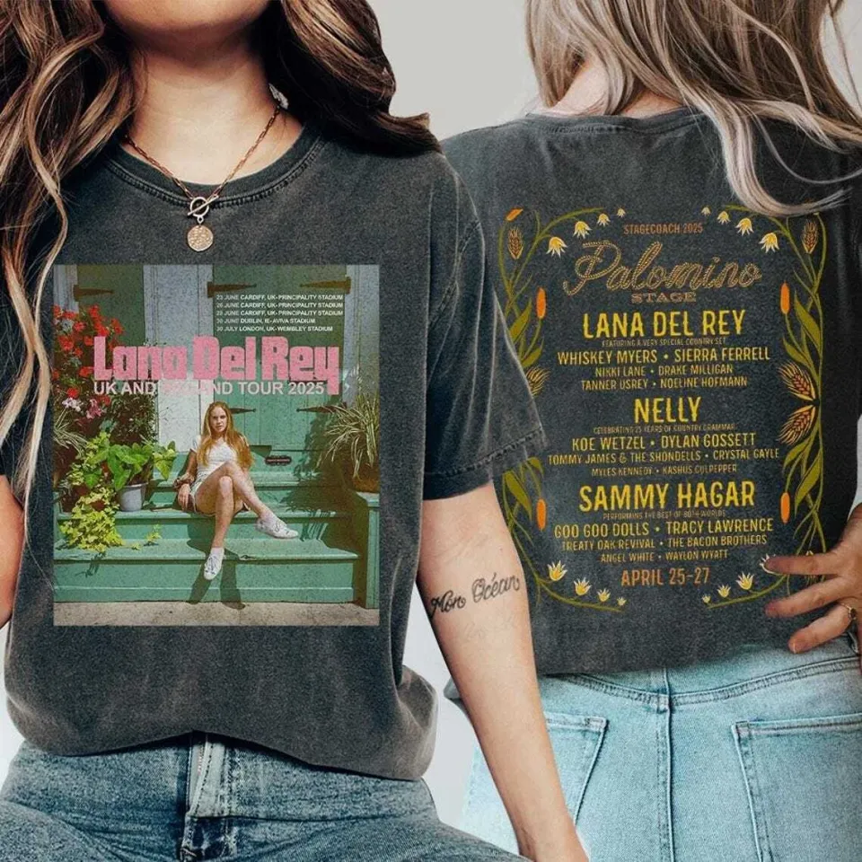 Lana Del Rey Uk And Ireland Stadium Tour 2025 Unisex T-Shirt