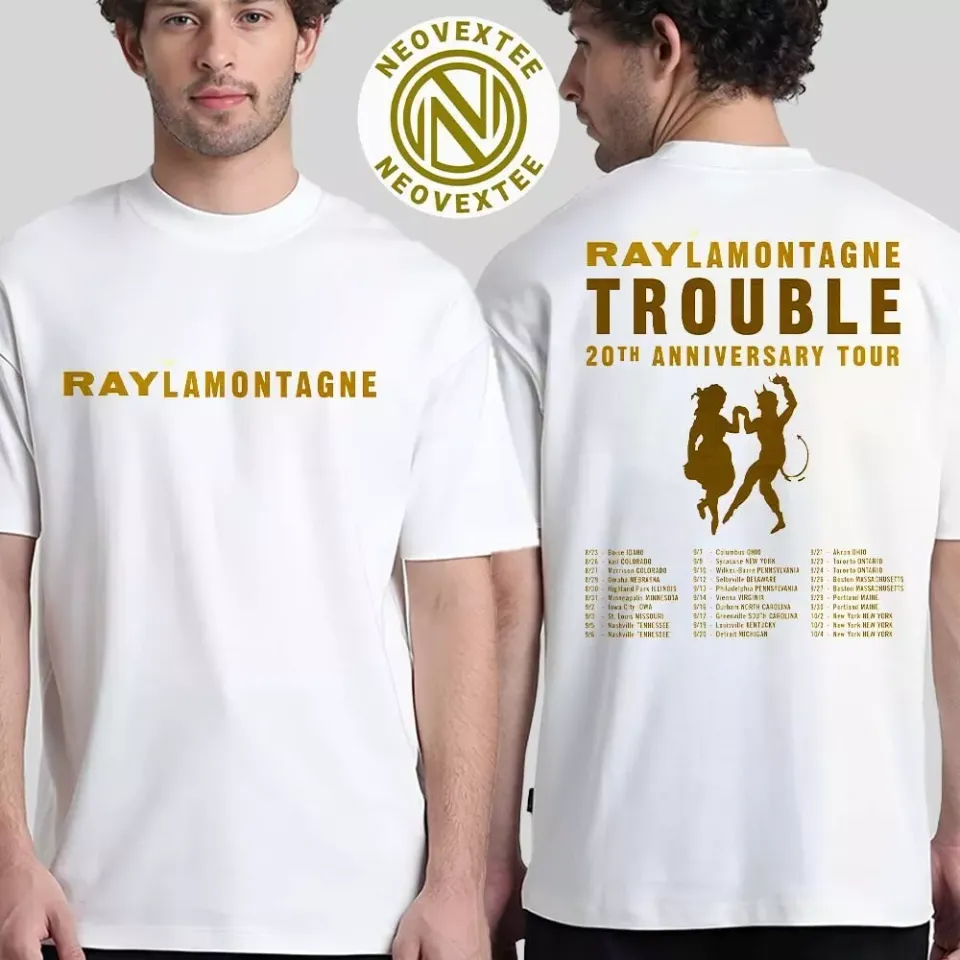Ray Lamontagne Trouble 20Th Anniversary Tour 2025 Dates List Two Sides T-Shirt