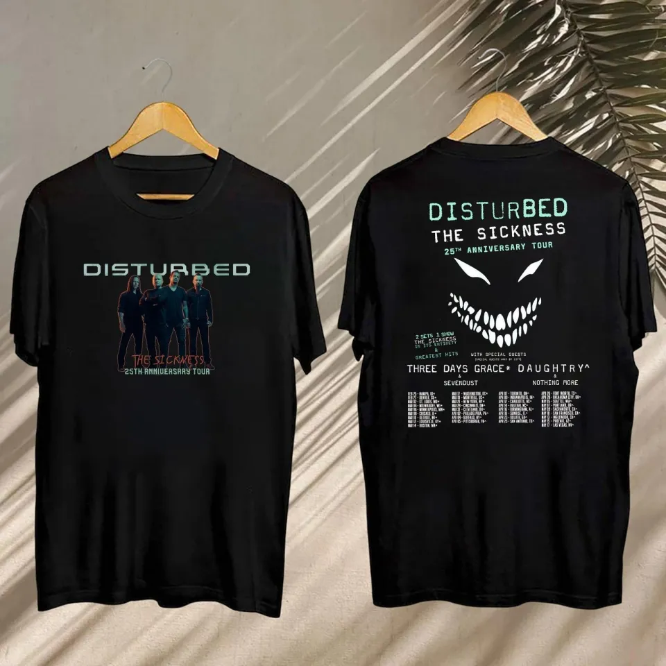 The Sickness 2025 Concert Disturbed The Sickness 25Th Anniversary Tour 2025 Shirt