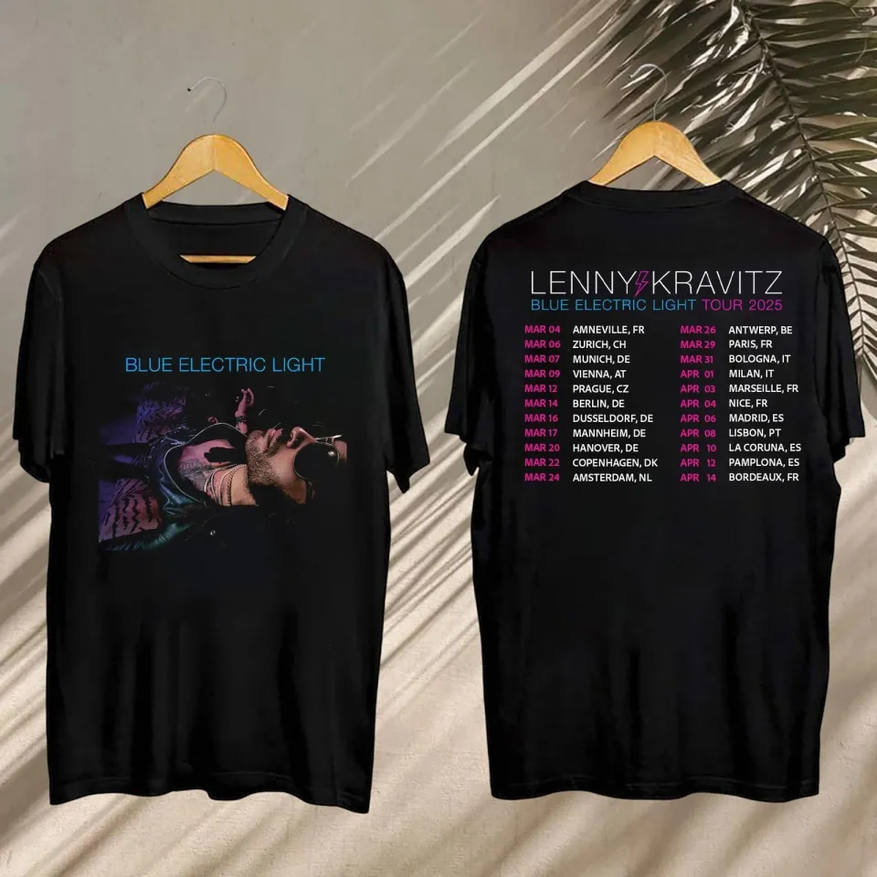 Lenny Kravitz Blue Electric Light Tour 2025 Tee Lenny Kravitz Tshirt