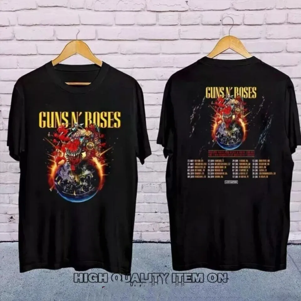 Guns N Roses 2025 European And Middle East Tour T-Shirt