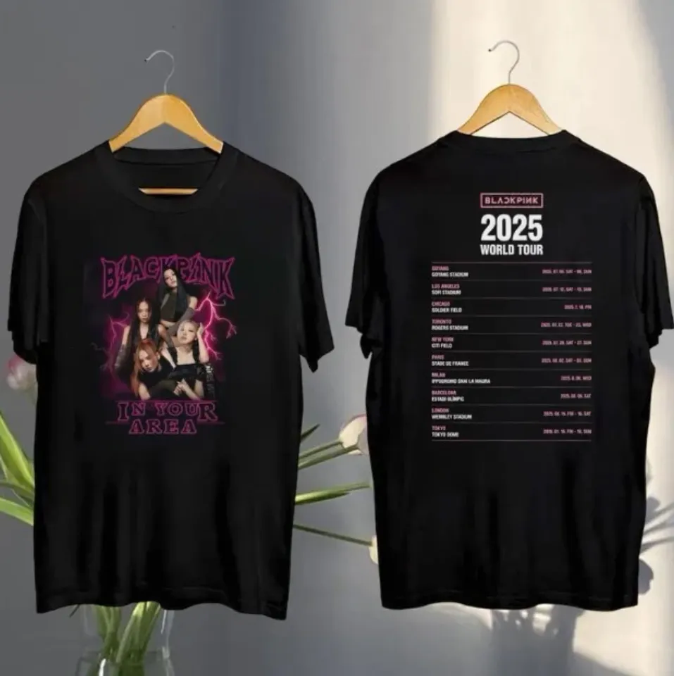Black Pink Graphic Shirt, Black Pink World Tour 2025 Shirt, Black Pink Shirt
