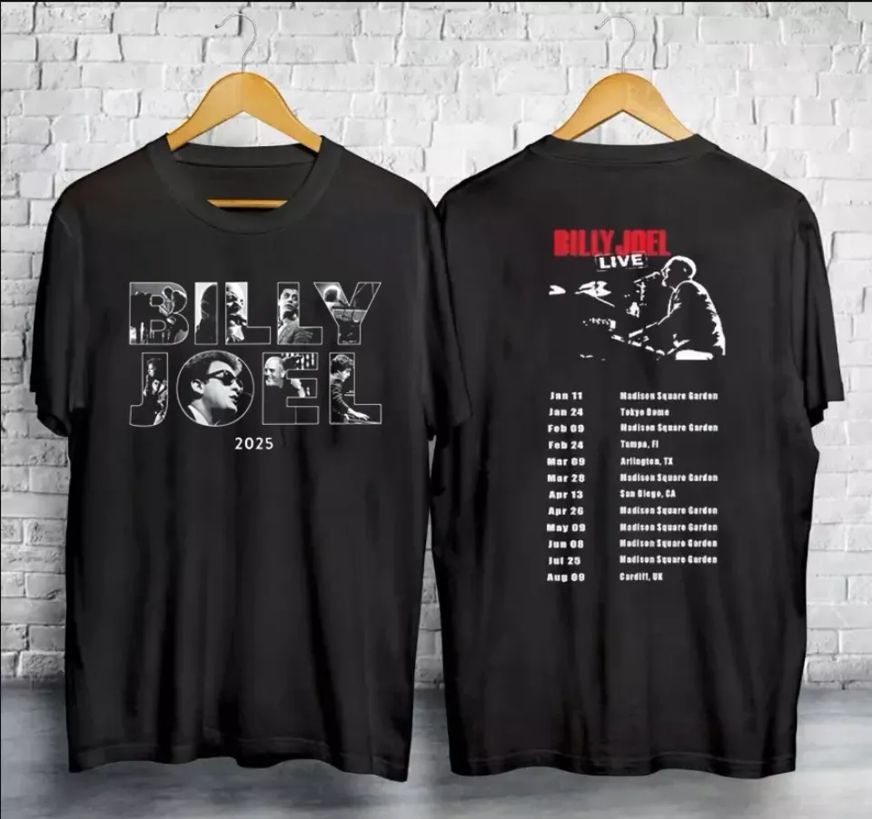Billy Joel Tour 2025 Double-Sided T-Shirt