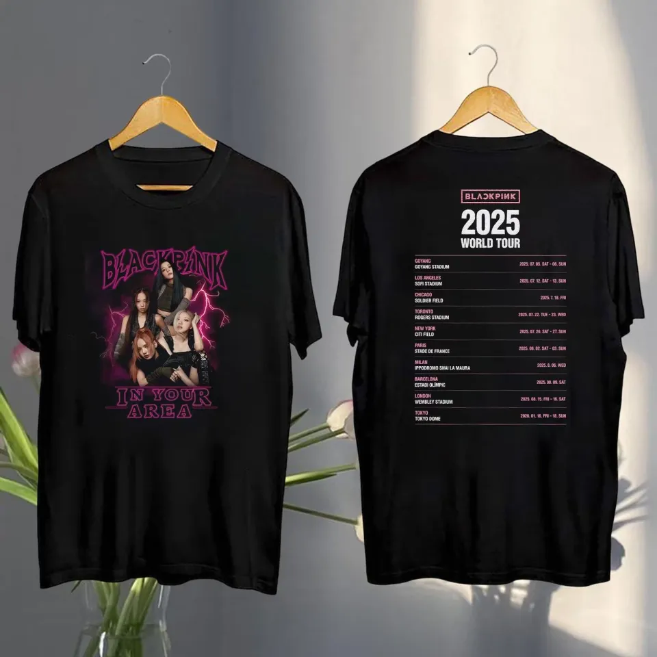 Black Pink Graphic Shirt Black Pink World Tour 2025 Shirt
