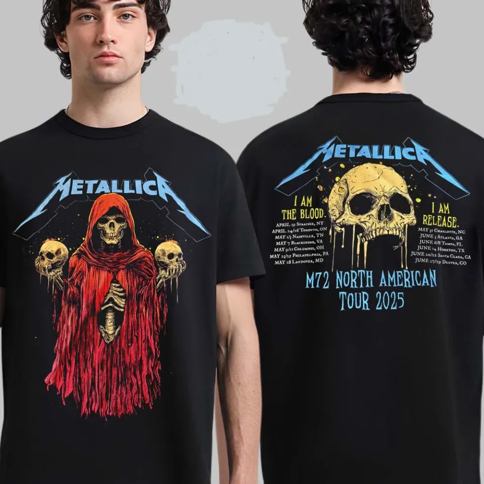 Metallica M72 Na Tour 2025 Tour Dates Skeleton Witch I Am The Blood Shirt