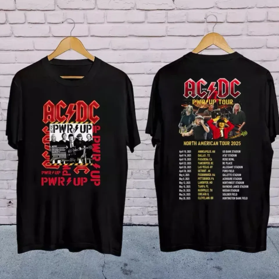 Ac-Dc Band World Tour 2025 Shirt, Rock Band Ac-Dc Wr Up Concert 2025 T-Shirt