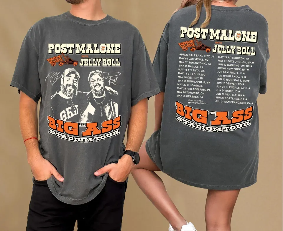 Post Malone Double Sided Tour Shirt - Big Ass Stadium Tour 2025