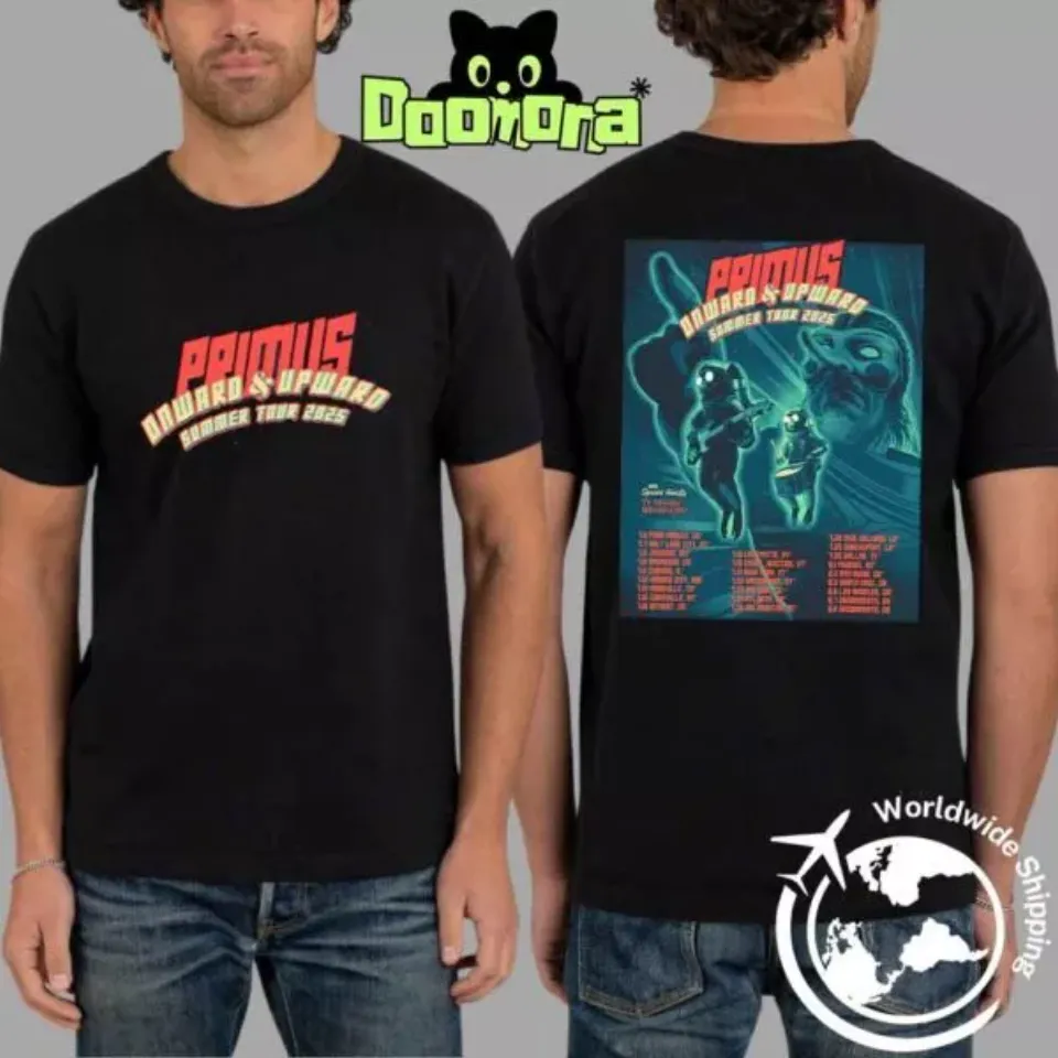 Primus Onward And Upward Summer Tour 2025 Double Sided T-Shirt