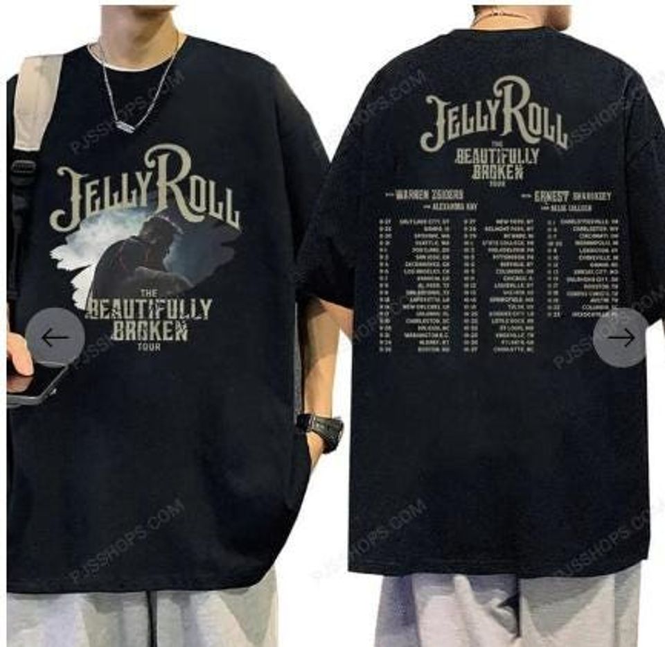 Jelly Roll The Beautifully Broken Tour 2025 Double Sided T-Shirt