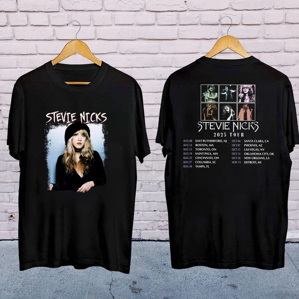 2025 Live In Concert Stevie Nicks T-Shirt, Stevie Nicks Graphic Shirt, Stevie Nicks Shirt, Stevie Nicks Tour Merch, Stevie Nicks Fan Gifts