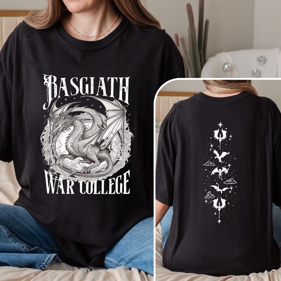Fourth Wing Double-Sided Shirt, Basgiath War College Tshirt, Dragon Rider Shirt, Riders Quadrant Tee, Fourth Wing Tee