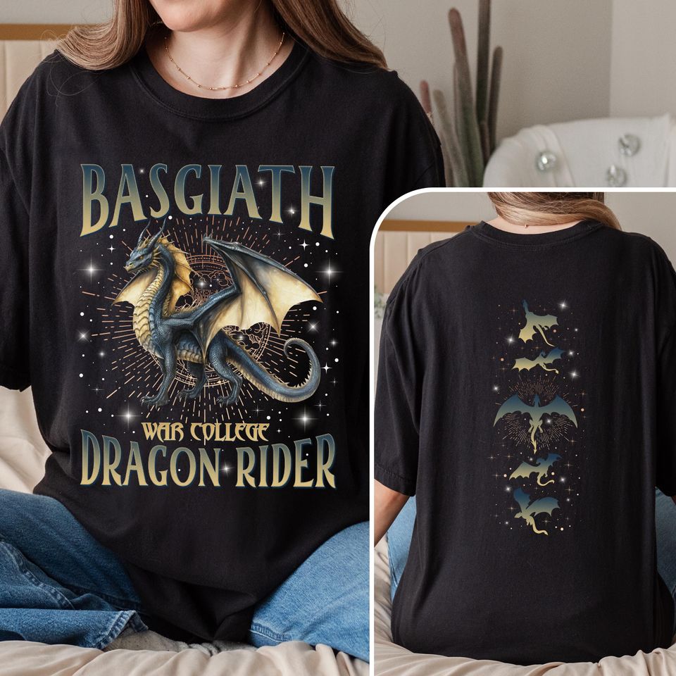 Basgiath War College Shirt, Fourth Wing Dragon Shirt, Dragon Rider, Fantasy Reader Gift, Violet Sorrengail, Xaden Riorson, Riders Quadrant