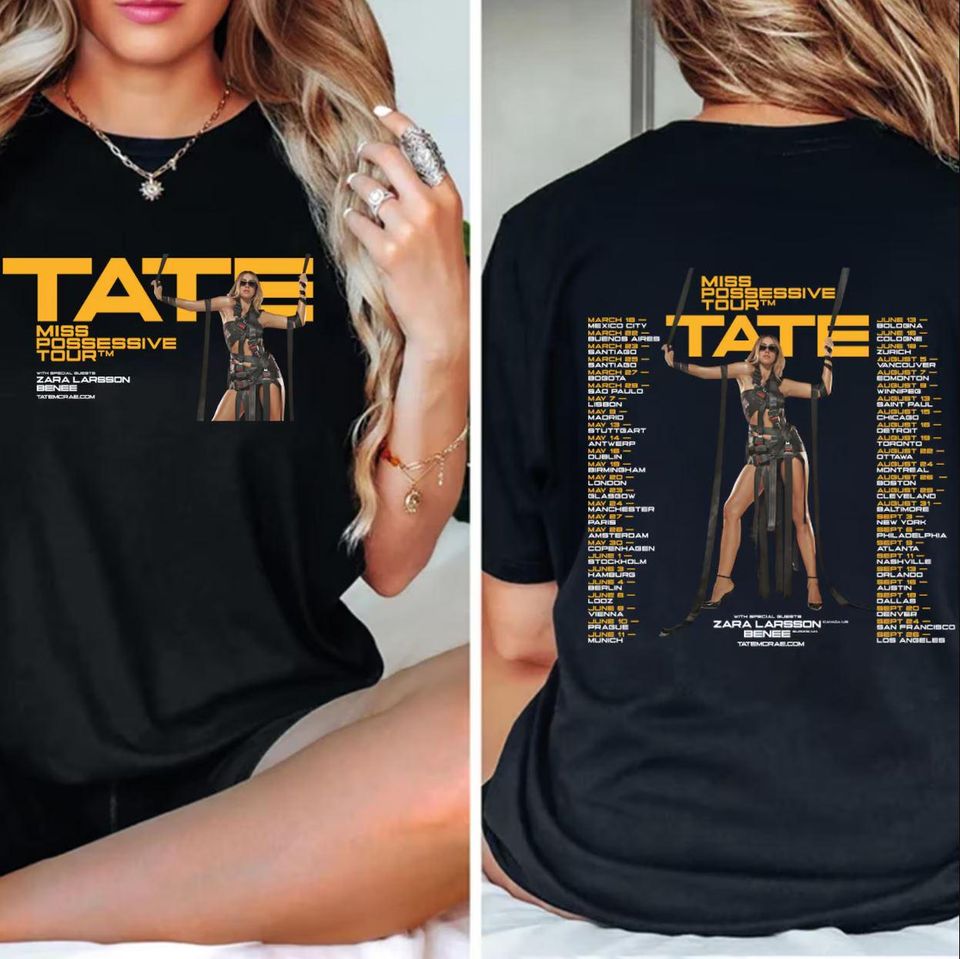 Tate Mcrae 2025 Concert Shirt, Tate Mcrae Miss Possessive Tour 2025 Shirt, Tate Mcrae Merch, Tate Mcrae Shirt