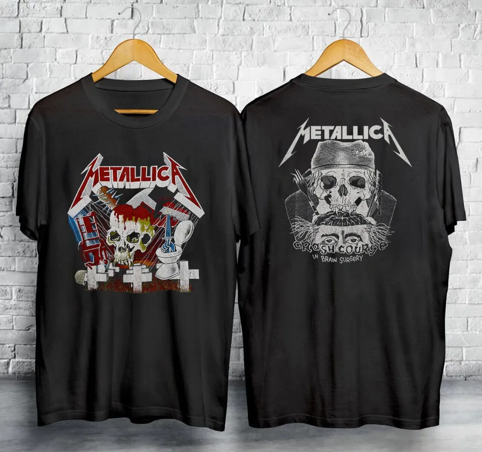 Rare!! 1980S Metallica Crash Course Music Vintage Tour Shirt