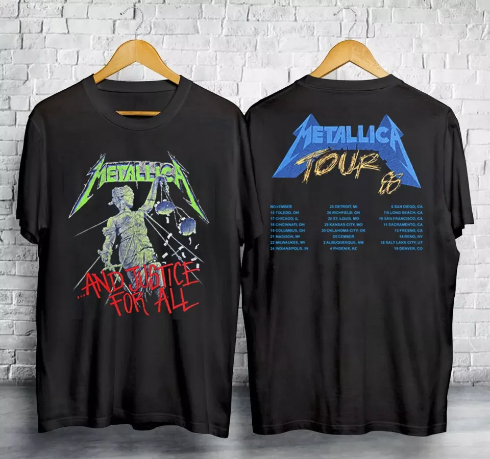 1988 Metallica Music Tour Unisex T-Shirt Gift For All Fans Gift