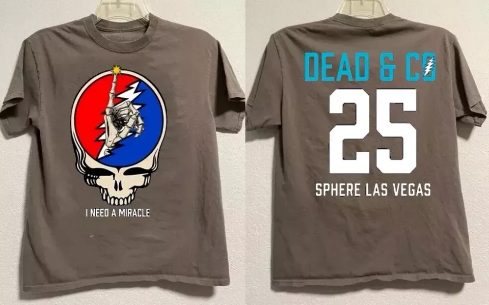 T Shirt Dead And Company Sphere Las Vegas 2025 Tour Brown 2 Side Shirt Kv30059