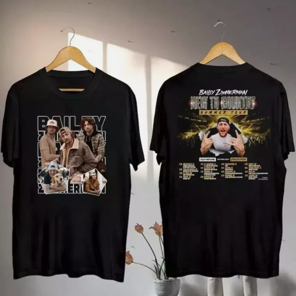 Bailey Zimmerman 2025 Tour T-Shirt, Bailey Zimmerman New To Country Concert