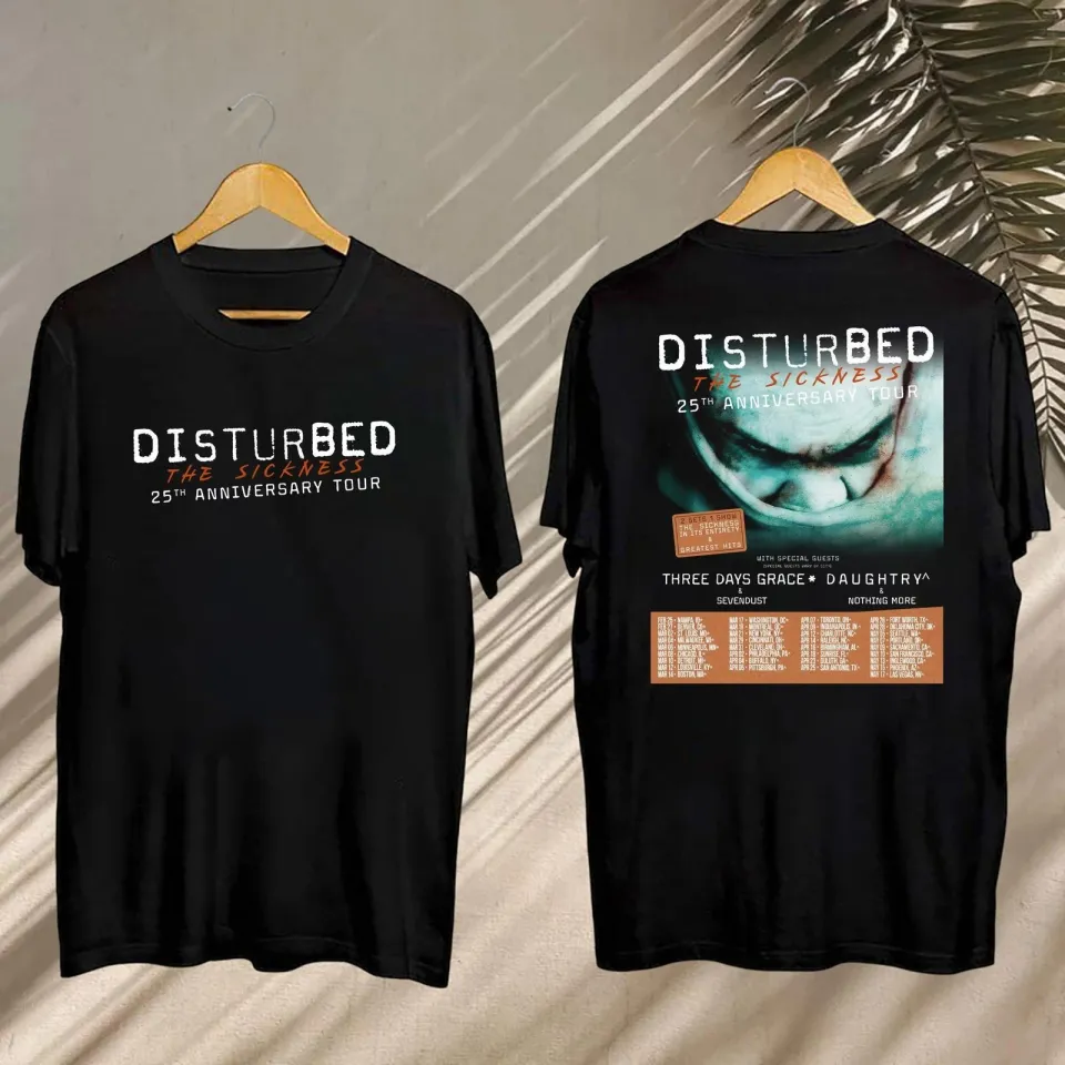 Disturbed The Sickness 25Th Anniversary Tour 2025 Merch Shirt