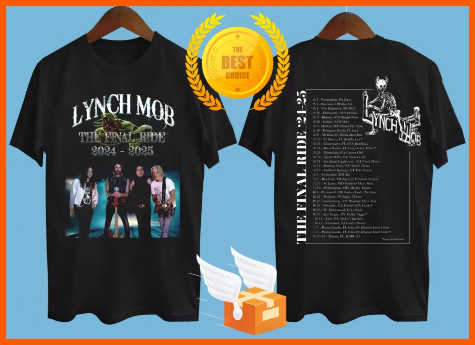 Lynch Mob The Final Ride 2024 2025 Tour Date T-Shirt Double Sides