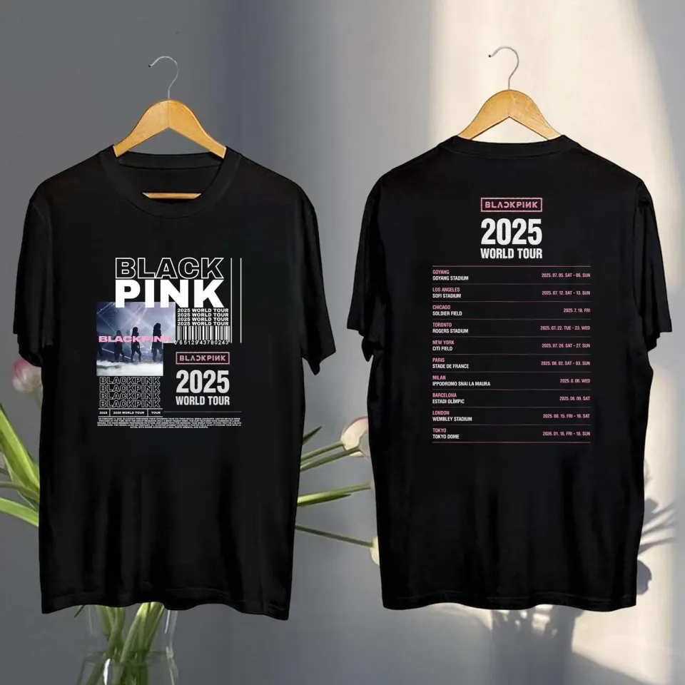 2025 Black Pink World Tour T-Shirt Black Pink 2025 Concert Tee Black Pink Shirt