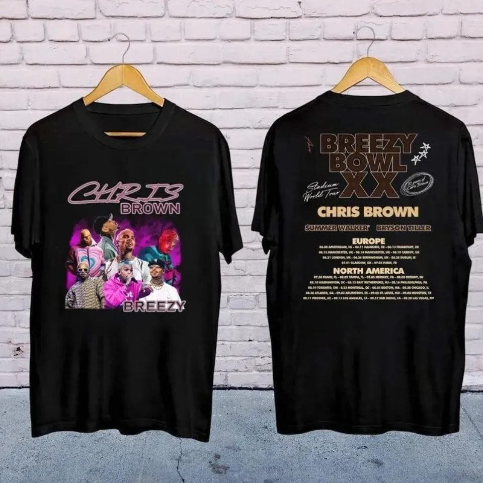 Chris Brown Concert 2025 Shirt Breezy Bowl Xx Tour Shirt Gift For Fan