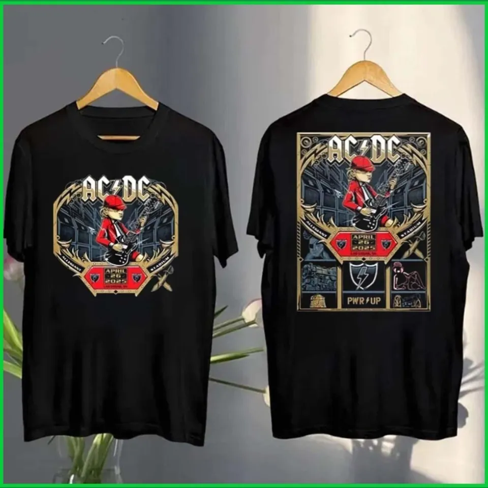 Ac-Dc 2025 Power Up Tour Las Vegas On April 26Th 2025 Two Sided T-Shirt