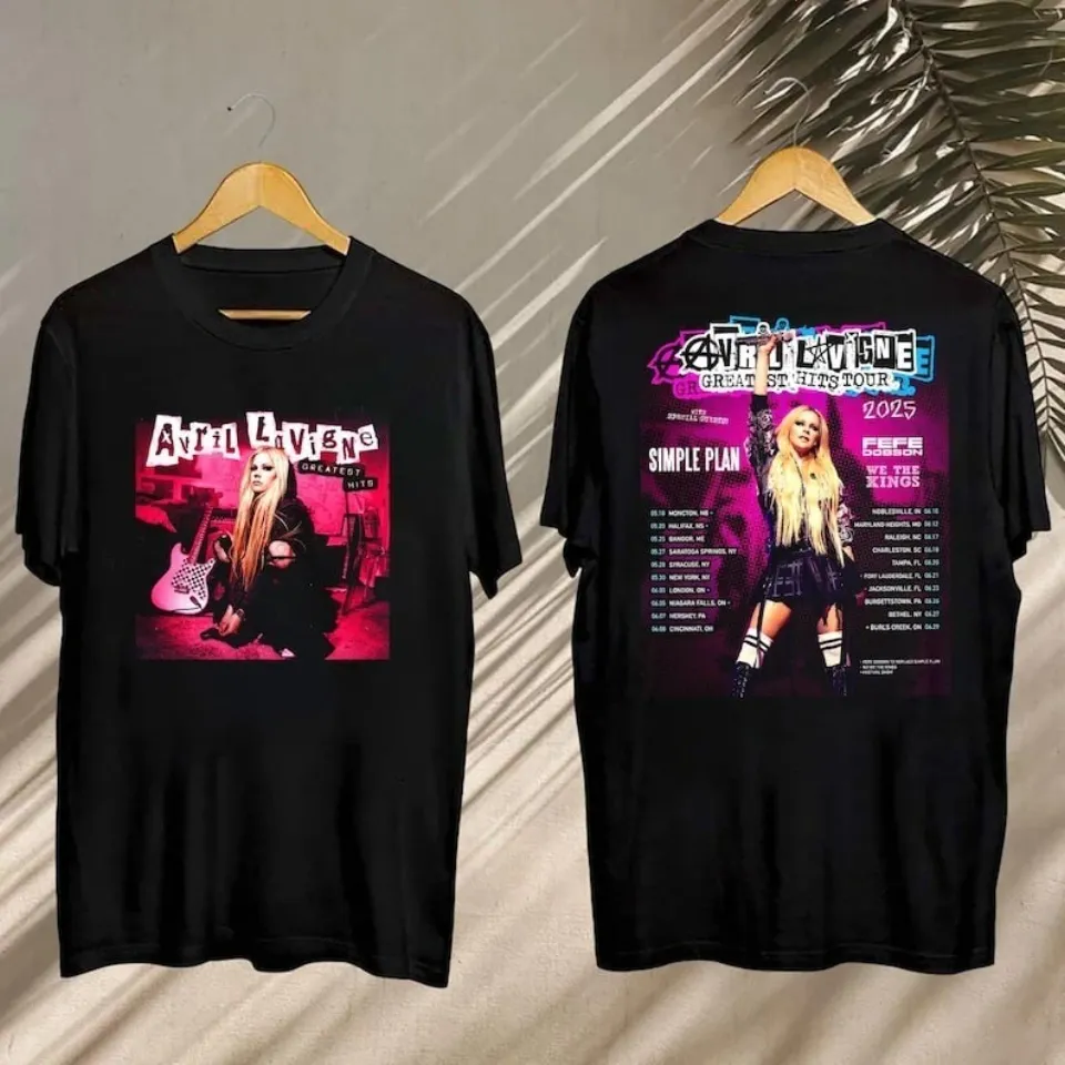 2025 Avril Lavigne Greatest Hits Tour T-Shirt, Avril Lavigne 2025 Concert