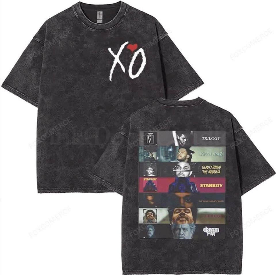 Weeknds Xo Logo Vintage Retro R&B Streetwear Double Sided T-Shirt For Men And Women