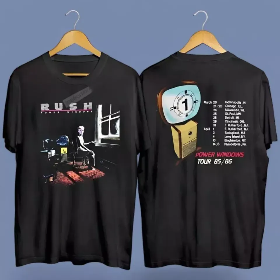 Rush Power Windows Tour 1985 Retro T-Shirt Gift