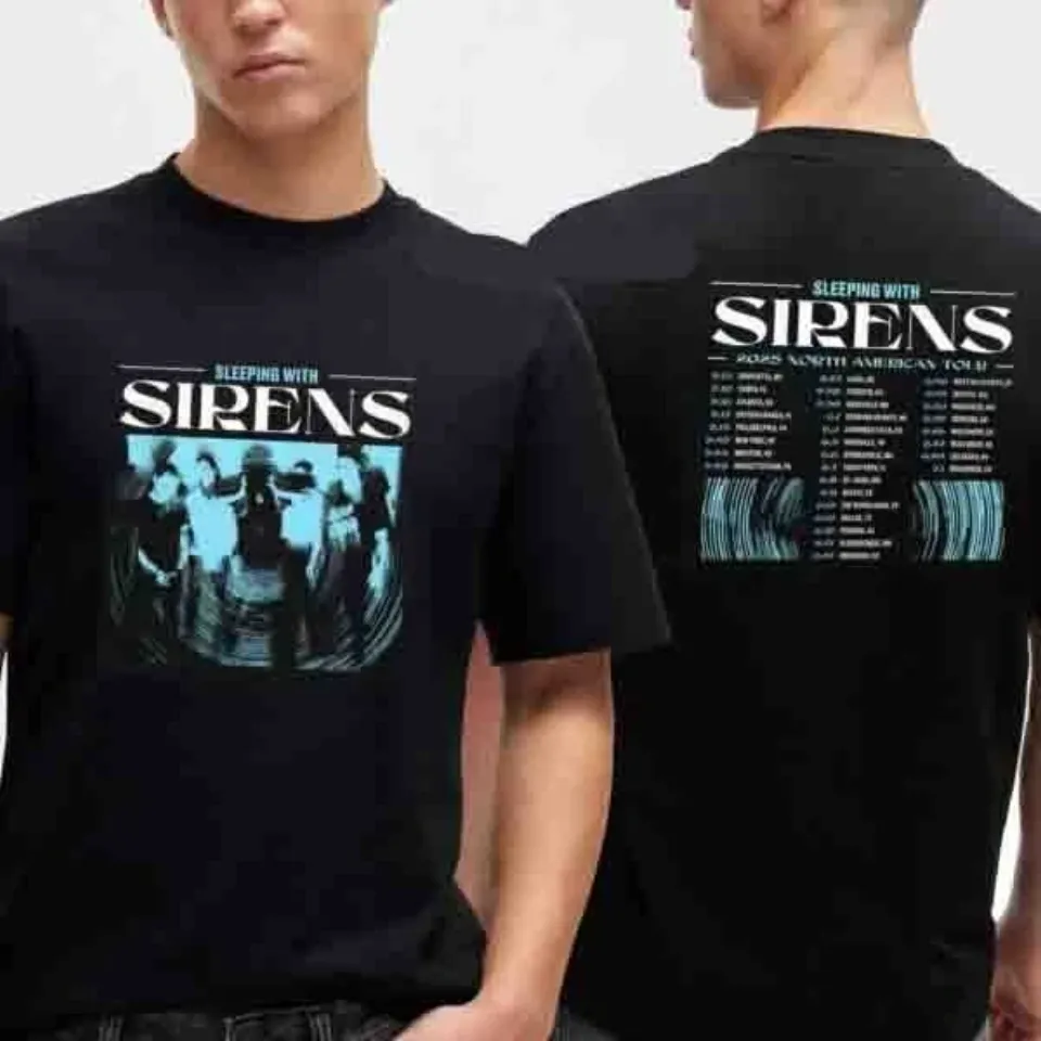 Sleeping With Sirens 2025 North American Tour Dates Two Sided T Shirt