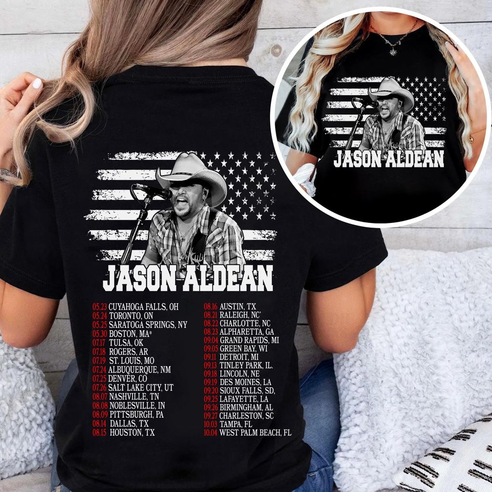 Jason Aldean Full Throttle Tour 2025 T-Shirt, Country Music Concert Tee, Tour Dates, Fans Gift