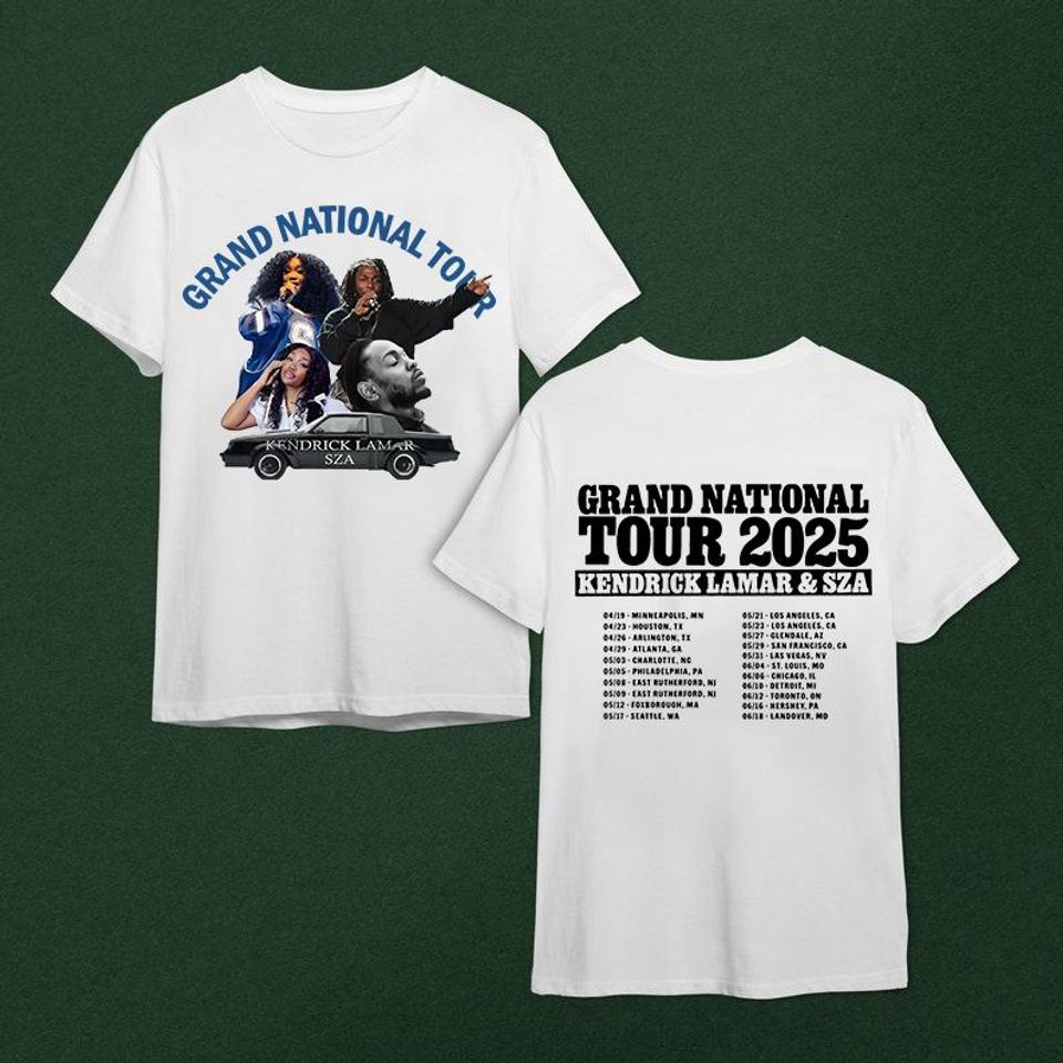 Kendrick Lamar Sza Grand National Tour 2025 Double Sided T-Shirt Unisex