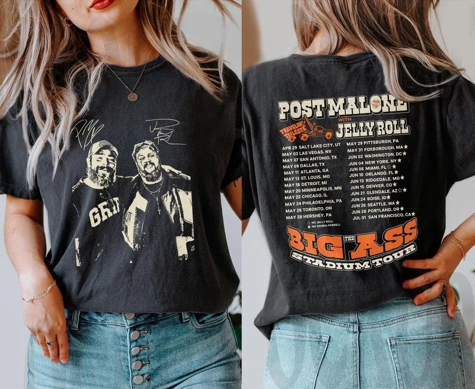Post Malone Big Ass Stadium Tour Double Sided T-Shirt