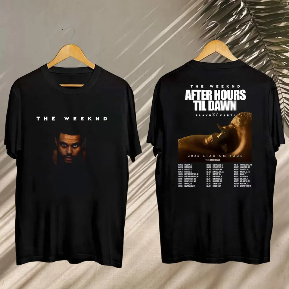2025 Weeknds After Hours Til Dawn Tour Double-Sided T-Shirt