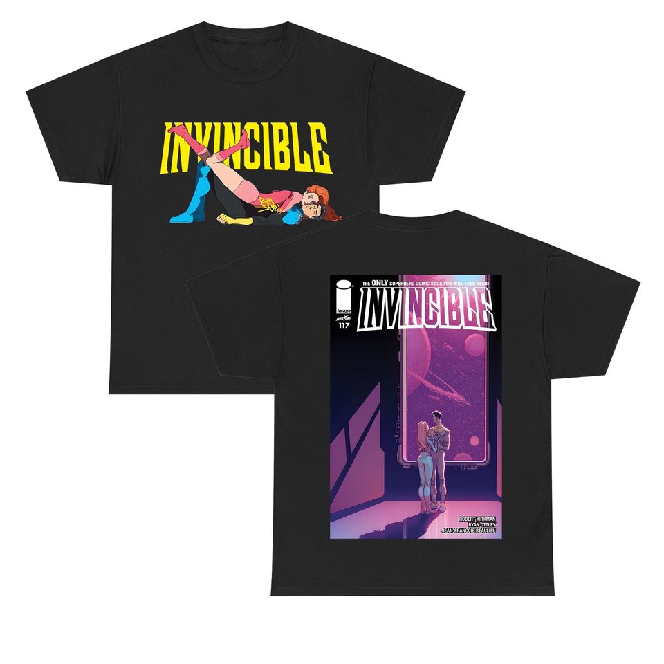 Invincible Mark Double Sided T-Shirt, Unisex Graphic Tee, Superhero Costume, Comic Book Fan Gift