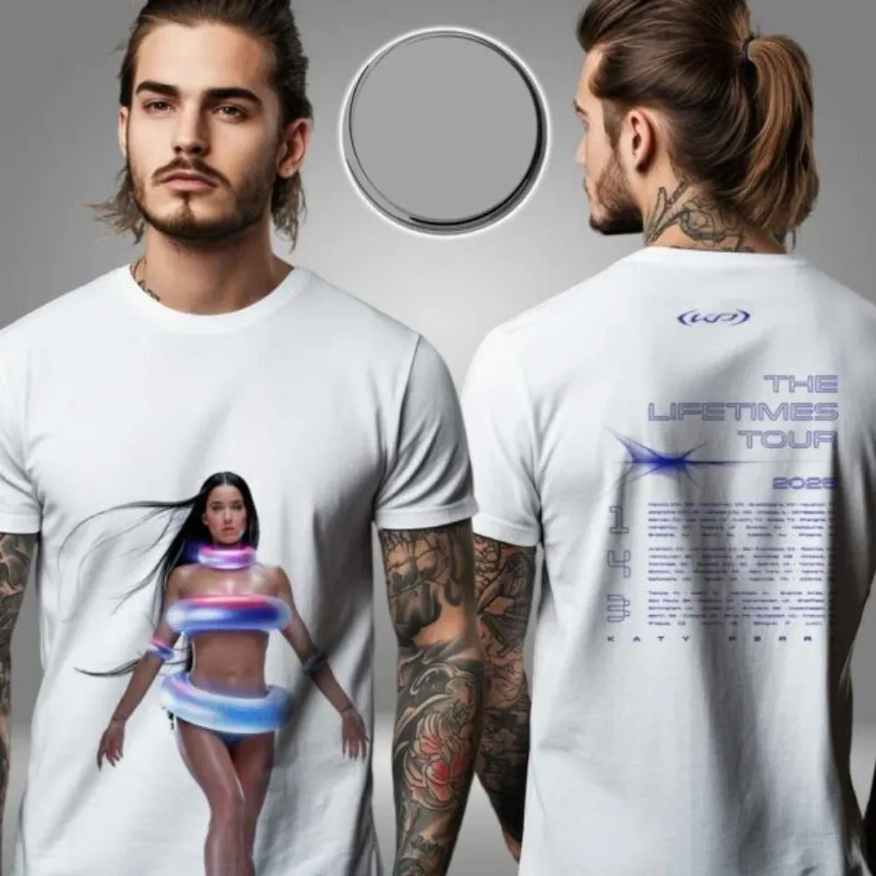 Katty Perry The Lifetimes Tour 2025 Unisex Double Sided T-Shirt