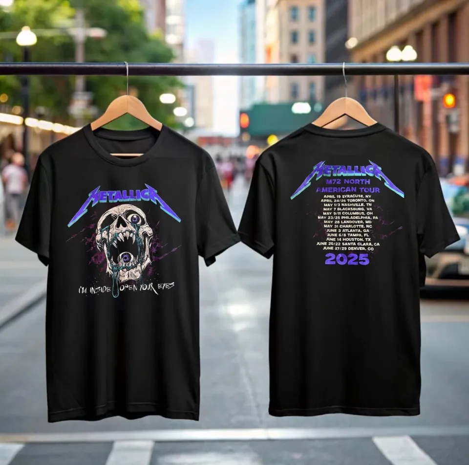 Metallica M72 North American Tour 2025 Double Sided T-Shirt For Rock Fans