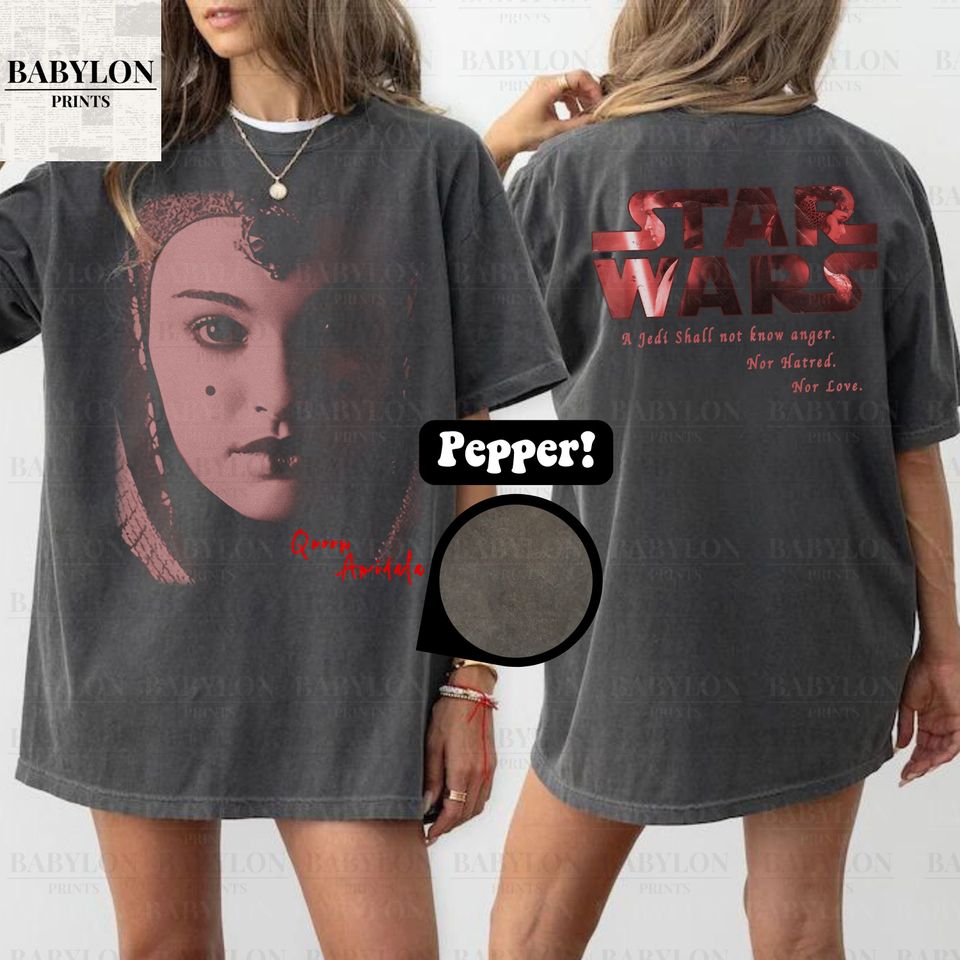 Padme Amidala Star Wars T Shirt | Attack Of The Clones Shirt Anakin Skywalker Shirt Star Wars Logo Tee Queen Amidala