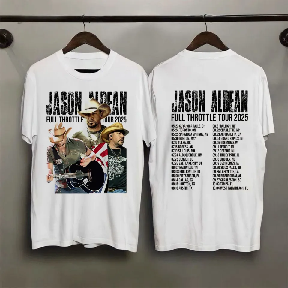 Jason Aldean Full Throttle Tour 2025 Shirt, Country Music Concert Tee, Fans Gift