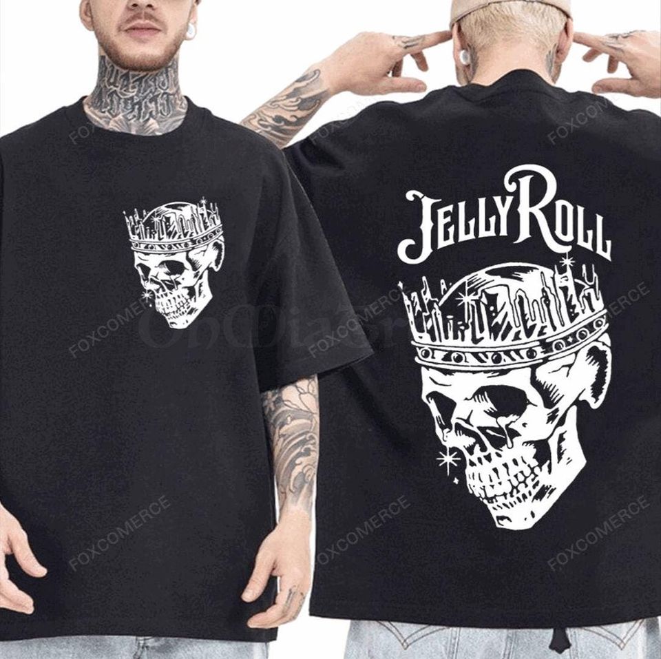 Jelly Roll 2025 Tour Double Sided Short Sleeve T-Shirt For Men And Women