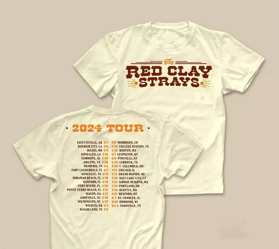 Red Clay Strays Tour 2024 Tour Tee Men And Women T Shirt