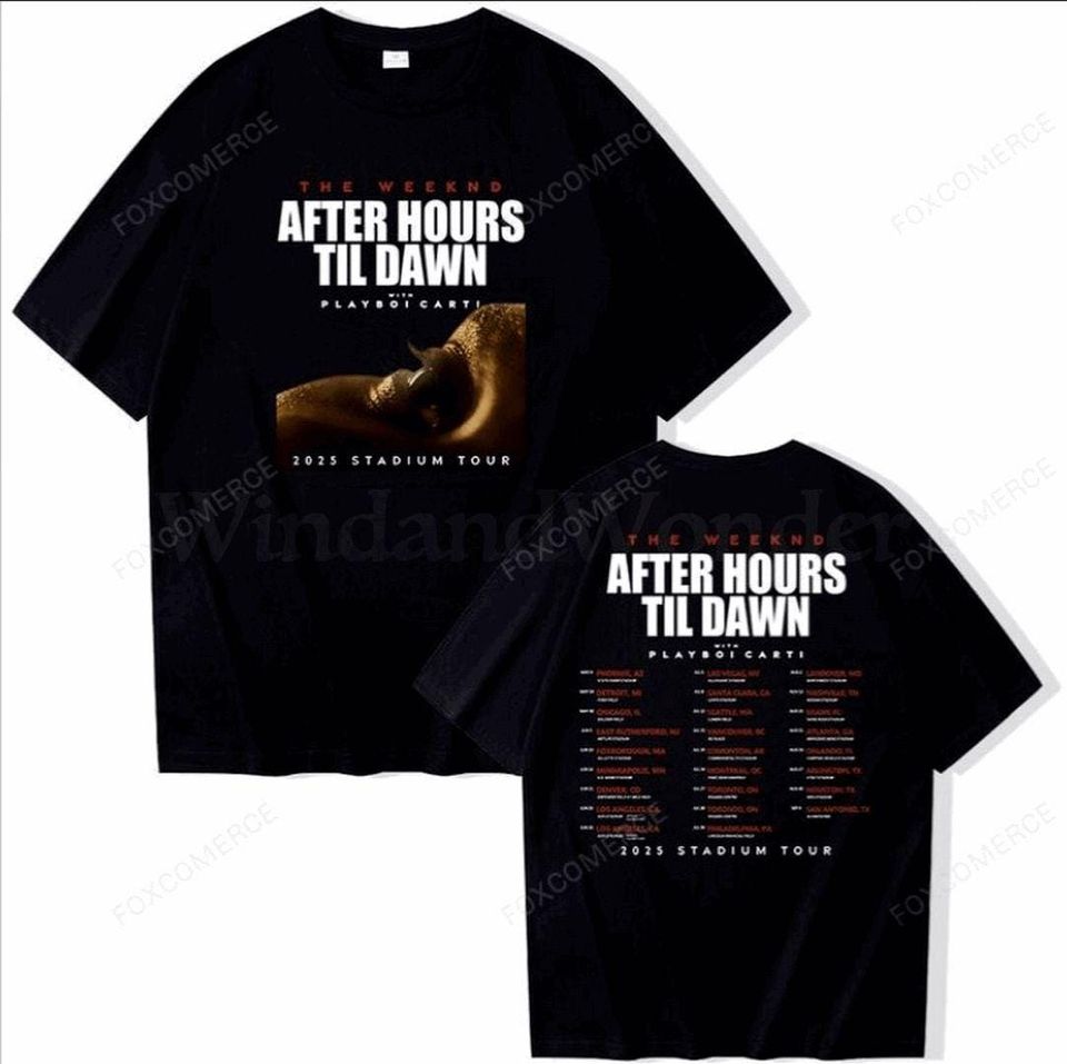 Weeknds After Hours Tour 2025 Double Sided T-Shirt