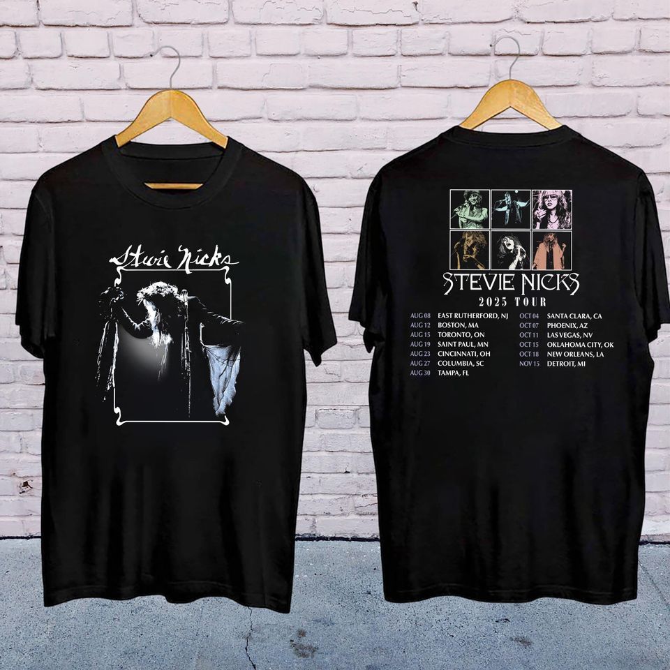 Stevie Nicks Graphic Shirt, 2025 Live In Concert Stevie Nicks T-Shirt, Stevie Nicks Shirt, Stevie Nicks Tour Merch, Stevie Nicks Fan Gifts